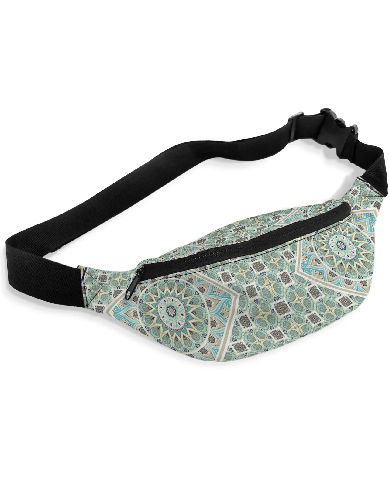 Bohemian Style Mandala Men Wallet Women Waist Bag Fanny Pack Purse Large Phone Belt Bag Wallet Pouch Waterproof Banana Hip Bags