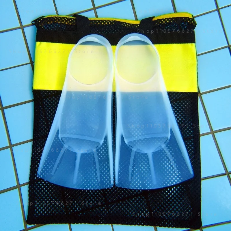 Full Clear Silicone Swim Fins - 2026 Upgraded Short Design for Snorkeling & Lap Swimming, Neutral Buoyancy