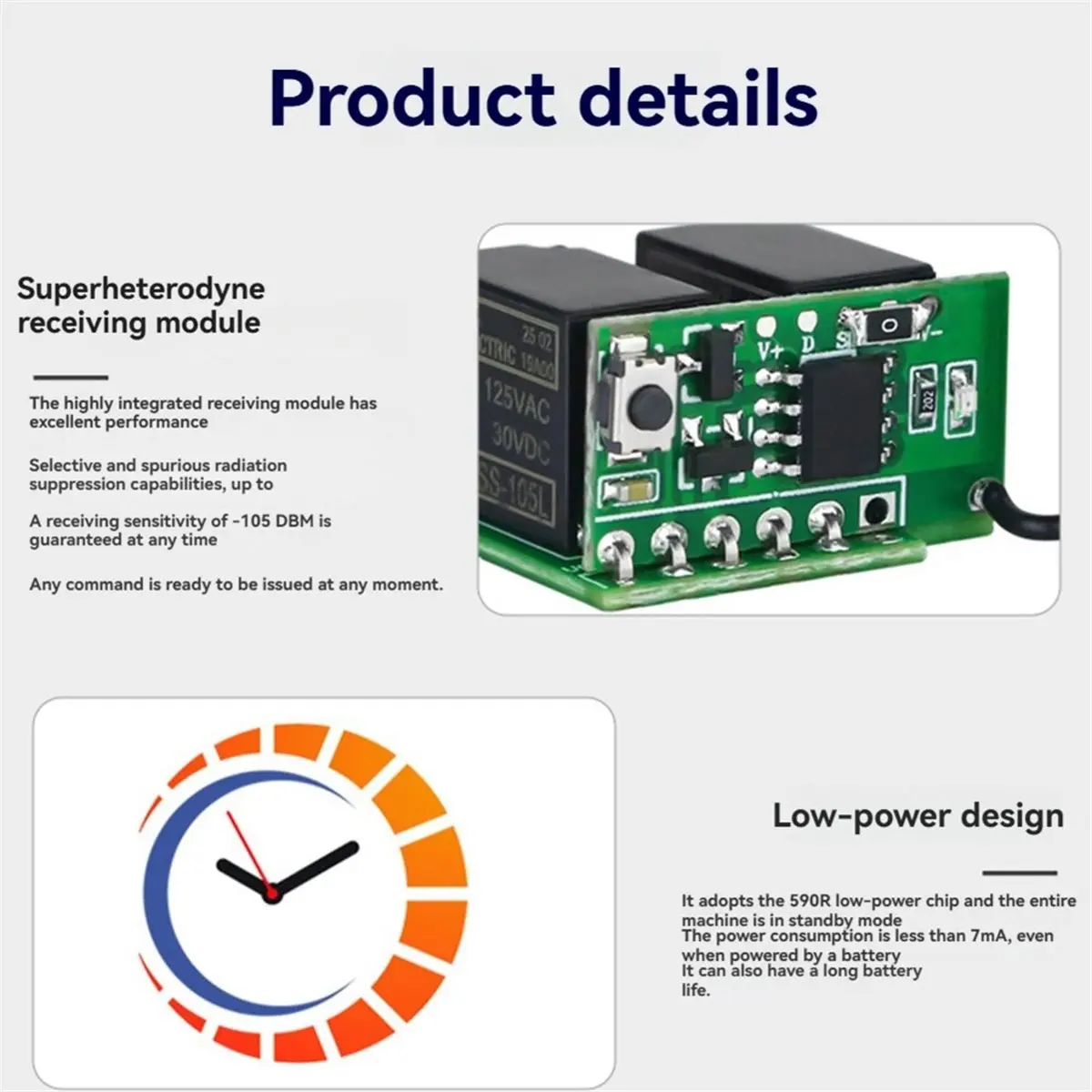 Nices 2CH Wireless Switch Relay DC3.7V-12V LED Lights Mini RC Remote Switch Access Control Remote Control Switch 433Mhz