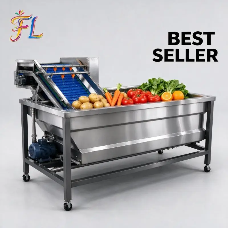 Commercial Fruit Vegetable Washing Machine Circulating Water Reduce Consumption Food Plant Vegetable Wash