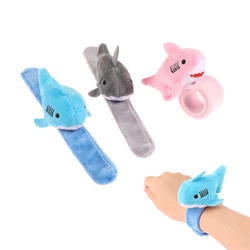 Cute Plush Shark Wristband Stuffed Animal Slap Bracelet Slap Rings Slap Band Toy Keychain Doll For Kid Party Favor Birthday Gift