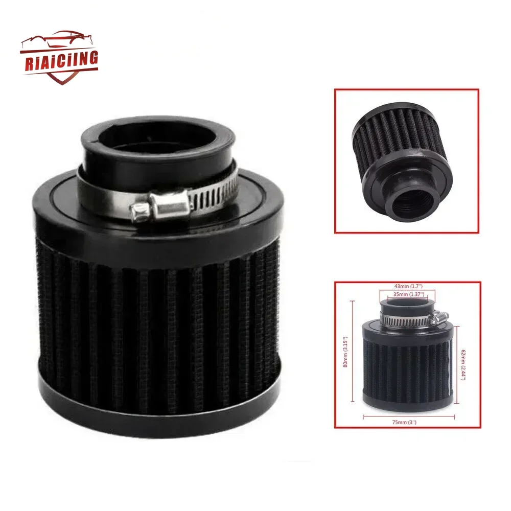 Universal 35MM Interface Car Air Filters Cold Air Intake High Flow Crankcase Vent Cover Mini Breather Filters Wear parts