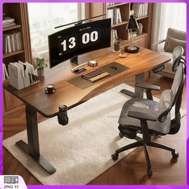 

Electric Height Adjustable Standing Desk Nordic Lift Computer Table for Home Office Gaming Study Wooden Desk Ergonomic