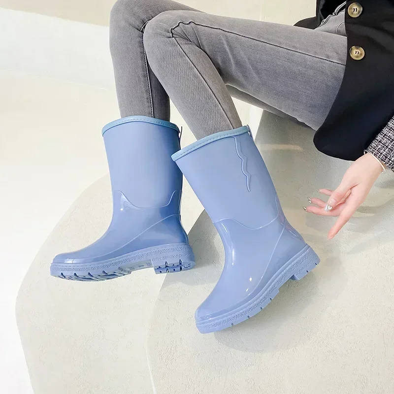 Women\'s Water Boots Rain Boots Fashion Overshoes Women\'s Waterproof Rubber Boots Fishing Work Shoes Footwear Botas Para Lluvia