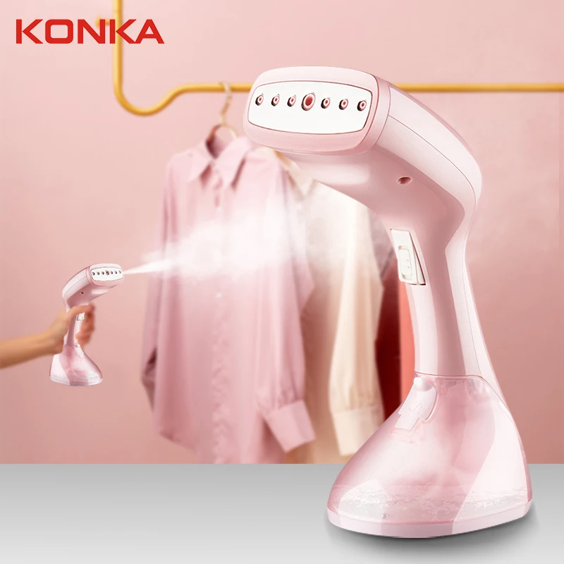 KONKA May Xông Hơi Hồng 1500W Ủi Máy Di Động 15 Giây Nhanh Nhiệt Lớn Hơi Nước Cho Gia Đình Kinh Doanh Du Lịch