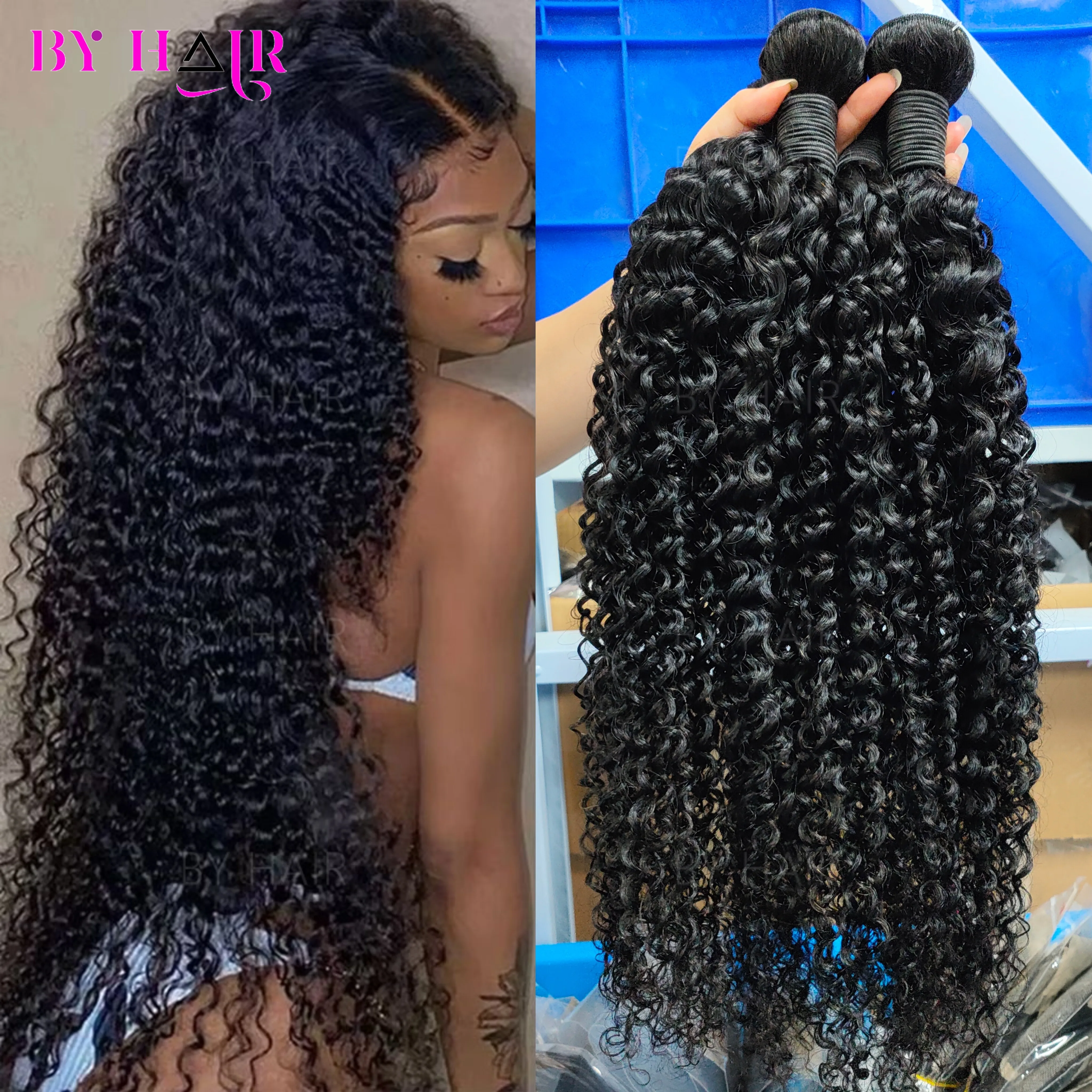 

12A Кудрявые вьющиеся пучки волос 1/3/4 шт. Наращивание волос Бирманские вьющиеся пучки волос Remy Пучки волос Джерри Вьющиеся глубокие вьющиеся волосы