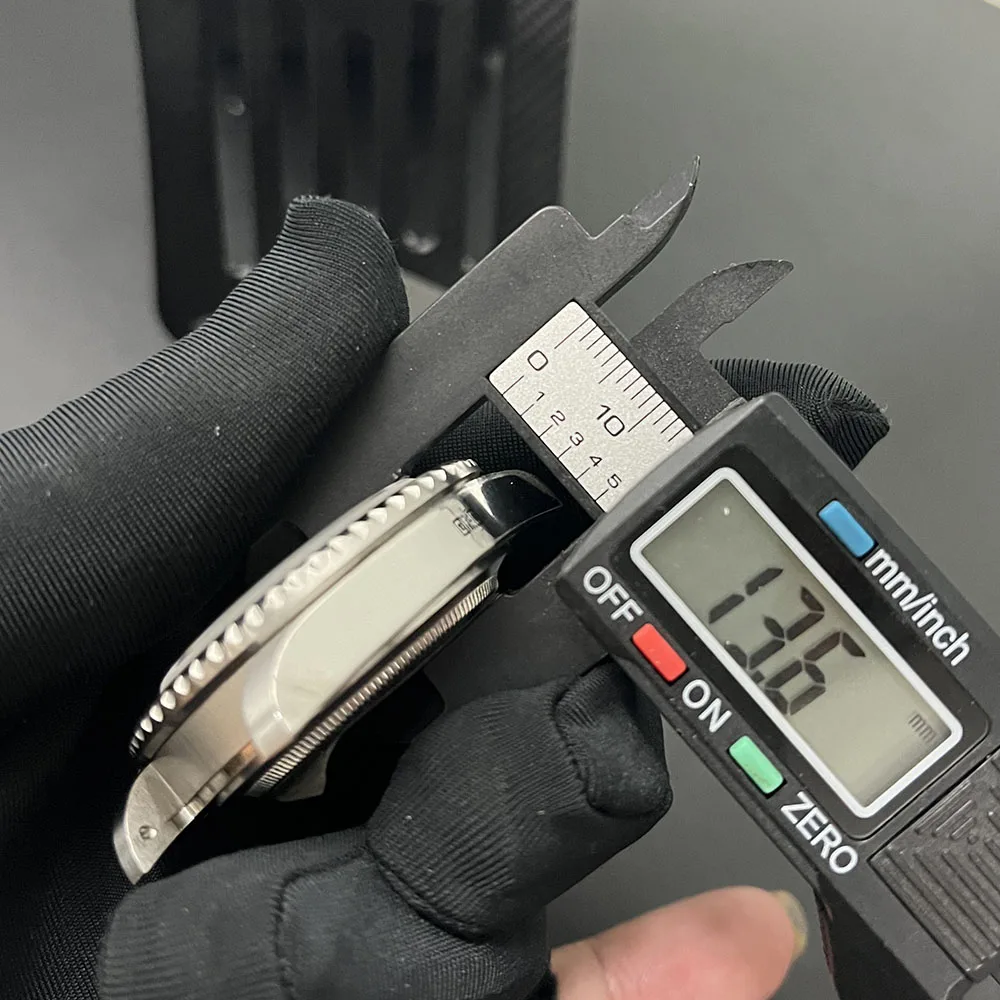 40 مللي متر مقاوم للماء NH34 NH35 حافظة اكسسوارات ساعة اكسسوارات الفولاذ المقاوم للصدأ الأزرق السيراميك الحافة 8215 أجزاء نحى