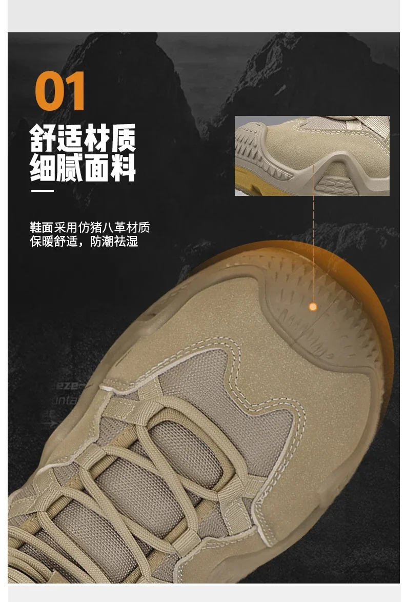 Description Picture 4 of itemMen's Snow Boots Anti Slip Rubber Sole Trainer Sports Shoes Black Flat Boots Chelsea Shoes with Fleece Insulation, Winter Boots