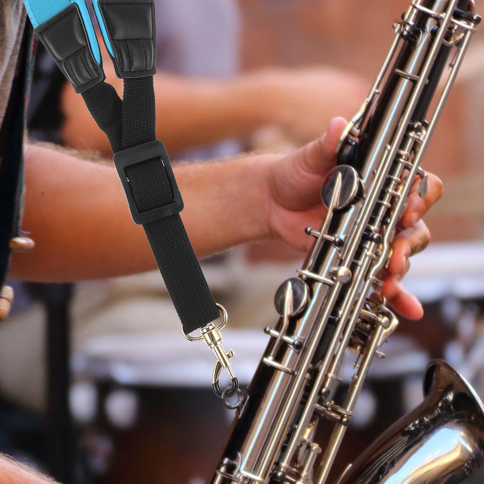 

Saxophone Strap Adjustable Neck Padded Music Accessories Alto Blue Tenor Straps