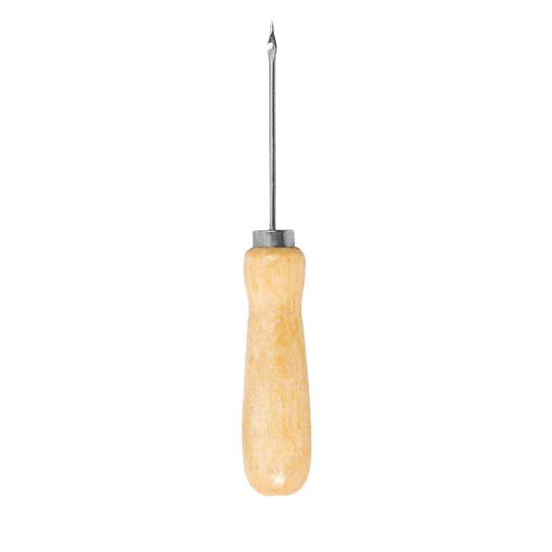 Nähen Ahle Holzgriff Stanzen Punch Loch Nähen Werkzeuge Tool Kit Nadel für Schuh Reparatur DIY Handgemachte Kerze, Der Leinwand