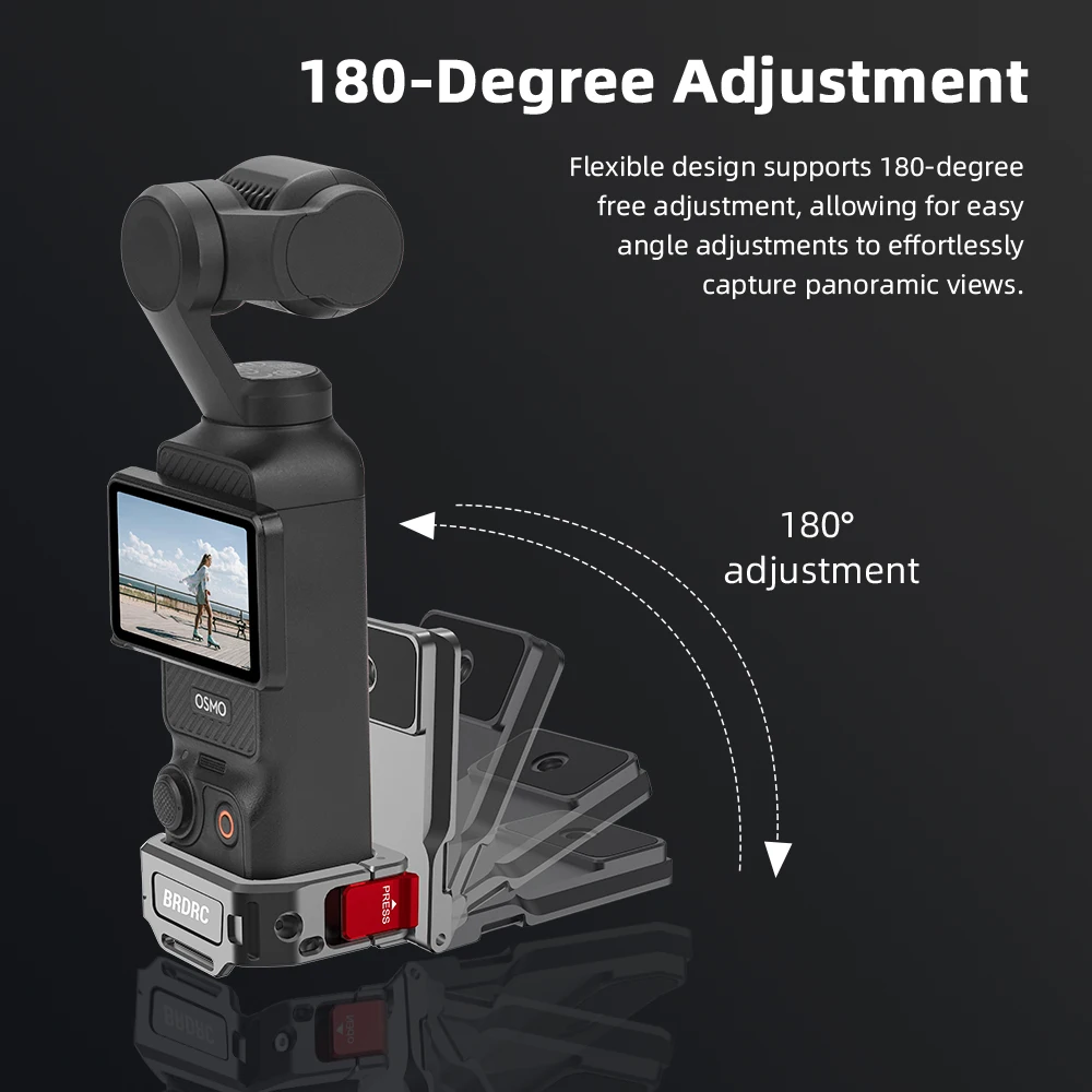 BRDRC Marco adaptador magnético para DJI Osmo Pocket 3, soporte de expansión para cámara, Base de montaje de escritorio, accesorios de fotografía portátiles