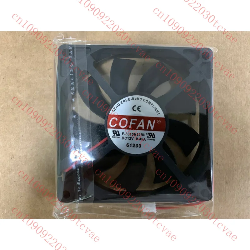 

FOR COFAN F-8015H12BII 12V 0.35A 8cm 80mm large air volume fan 2pin