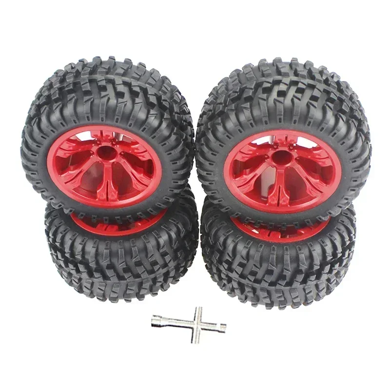 for 1/12 1/14 1/10 Rock Crawler RC Car Wltoys 12427 12429 12423 144001 124019 124018 4pcs 110mm RC Car Tires 12mm Hex