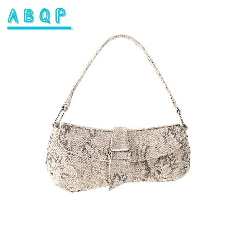

ABQP Новая женская сумка через плечо, повседневная, стильная, модная, люксовая, высококачественная женская сумка-багет