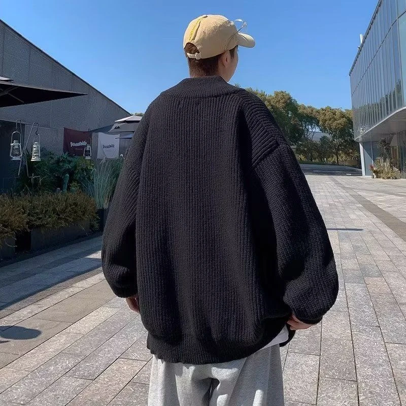 Maglione cardigan oversize in maglia larga da donna - Pullover casual ampio aperto sul davanti per l'autunno inverno primavera, tinta unita neutra