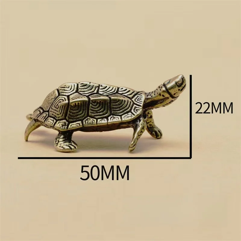 الرجعية النحاس السلحفاة الحلي البسيطة النحاس السلاحف التماثيل طول العمر الحيوان النحت الشاي الحيوانات الأليفة سطح المكتب ديكور فنغشوي #6