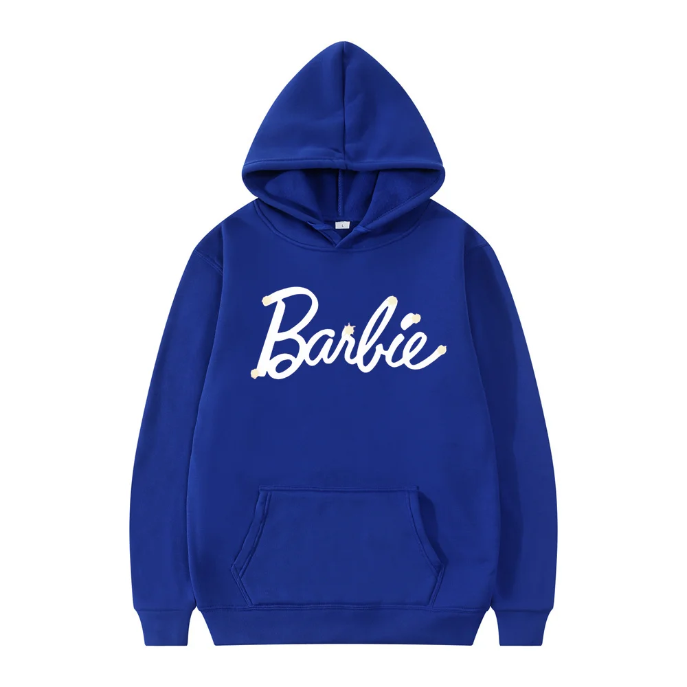 Disney-Sudadera con capucha de princesa Barbie para mujer, suéter de dibujos animados de Anime, Tops de primavera y otoño, sudadera deportiva de moda para pareja, ropa nueva