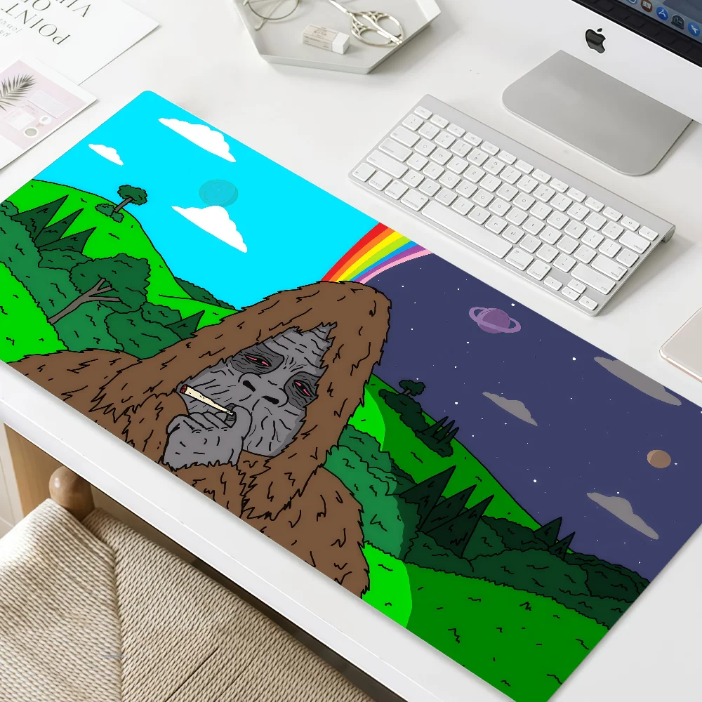 Mouse Cartoon Funny Show Pad MousePad Non-slip The Lockedge Office Student Big L-Lez Gaming Thickened Large Writing Pad Cushion