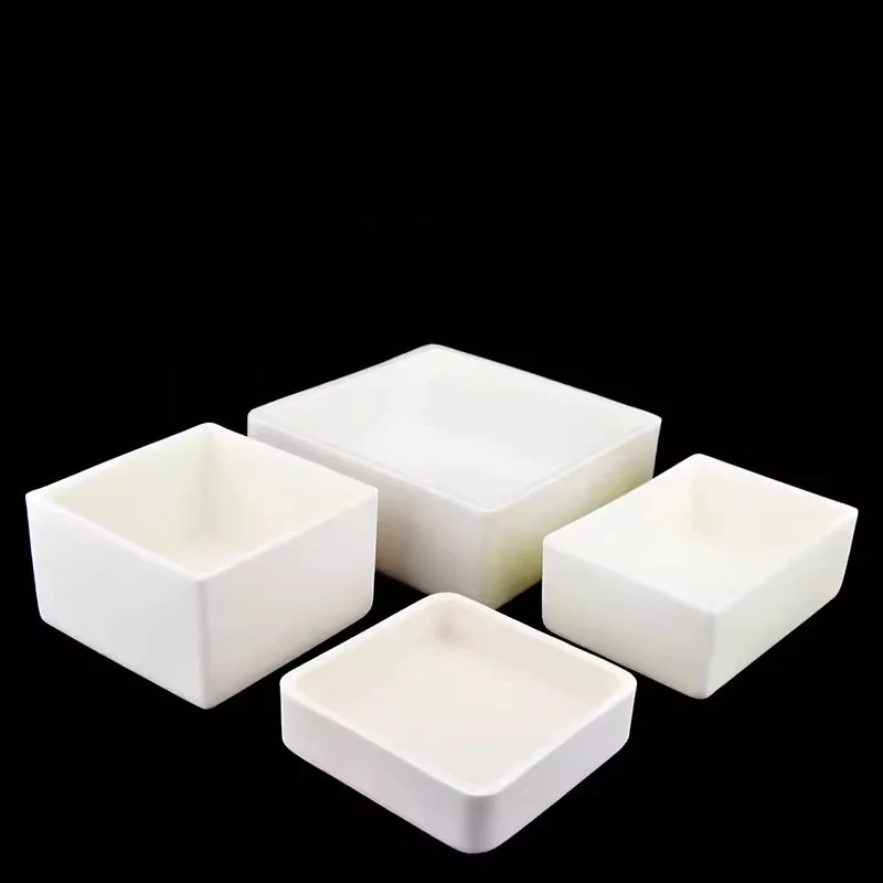 99%Al2O3 High Purity Square Alumina Ceramic Boat Corundum Crucible Sintered Crucible High temperature resistance 1600℃