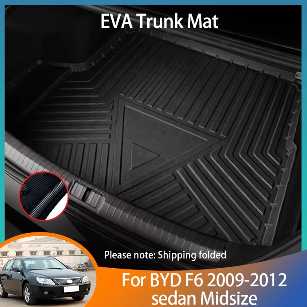 For BYD F6 2009~2012 Sedan Midsize Accessories Vehicle supplies Tray Liner Cargo Boot Trunk Tailored Waterproof Anti-dirty EVA