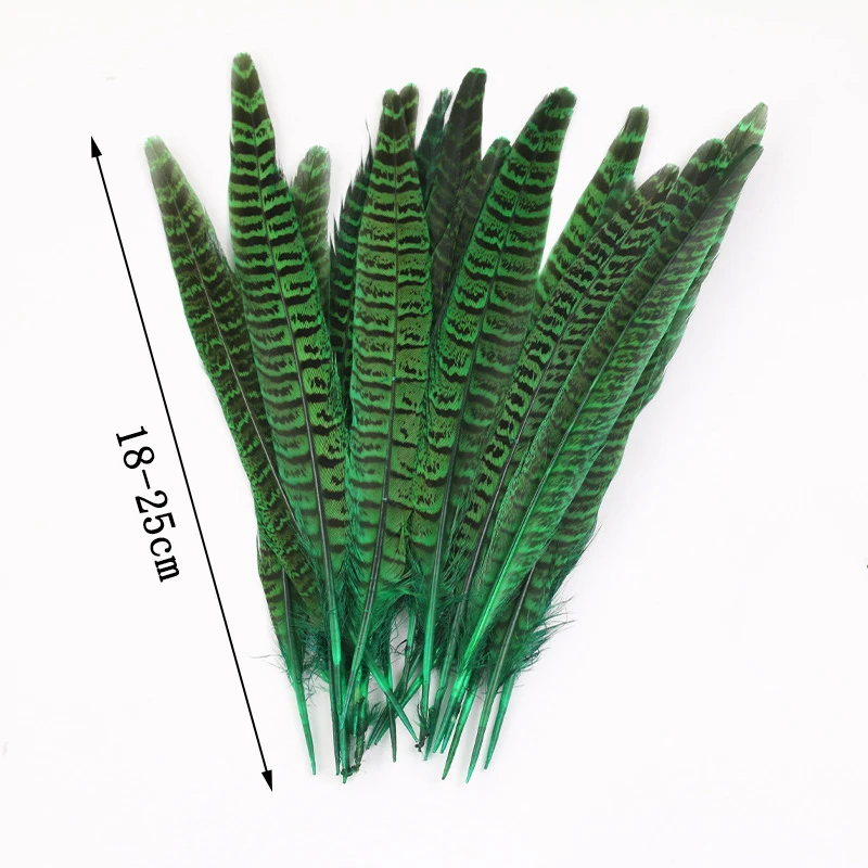 10 Pcs/Set Natural Pheasant Tail Feathers for DIY Stage Party Wedding Table Decoration Headgear Feather Gift Crafts Material