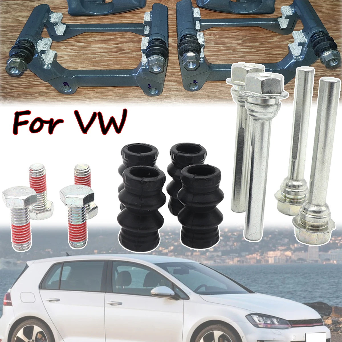 

Brake Caliper Cylinder Slider Guide Pin For Bushing Boot Seal Repair Kit Car Parts For VW GOLF 1E 1J 1K 5K MK3 MK4 MK5 MK6 93-13