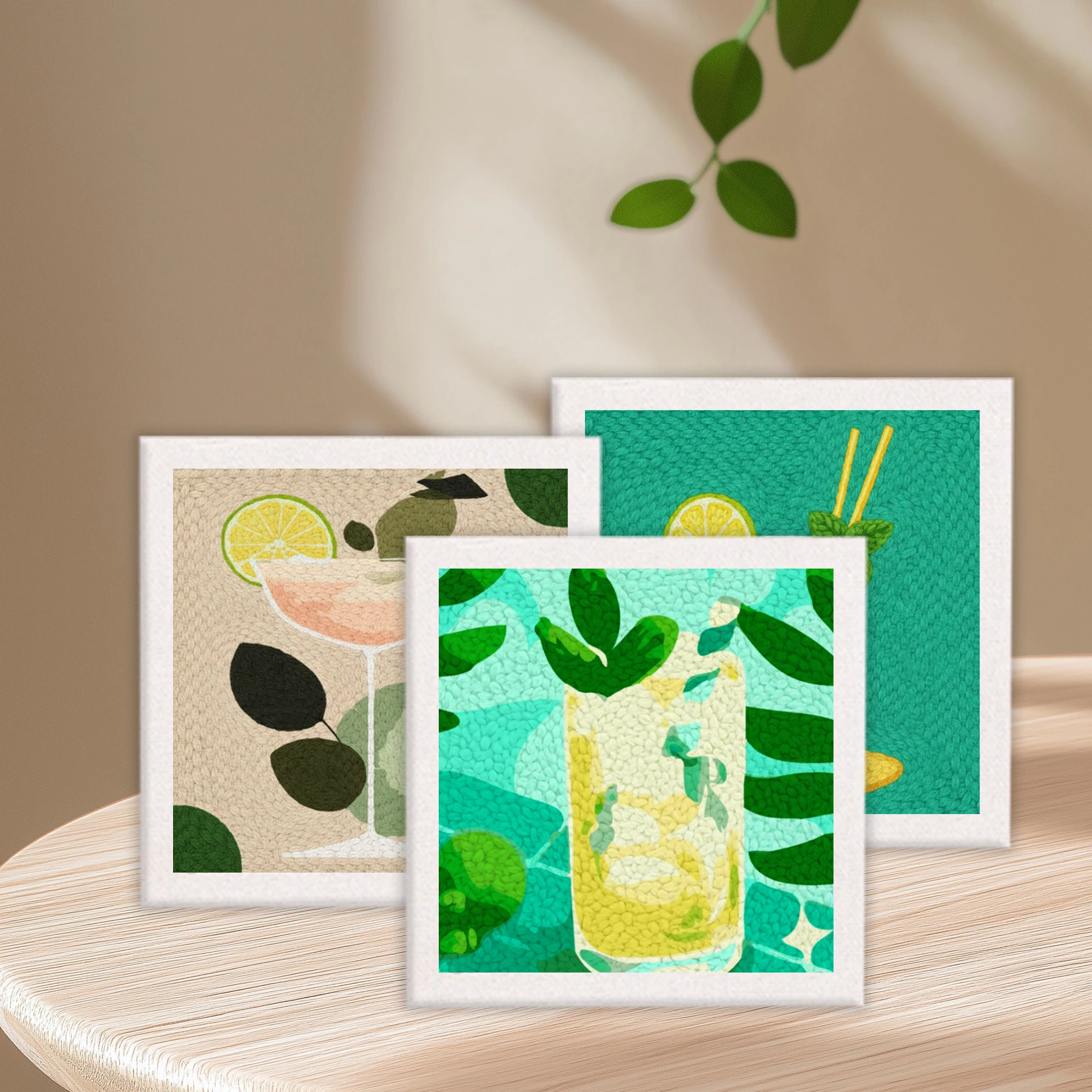 

RUOPOTY Cup Punch Needle Threader, Yarns, Rug Punch Easy Crafts For Adults Landscape Punch Needle Kits Adults Handiwork Art Embr