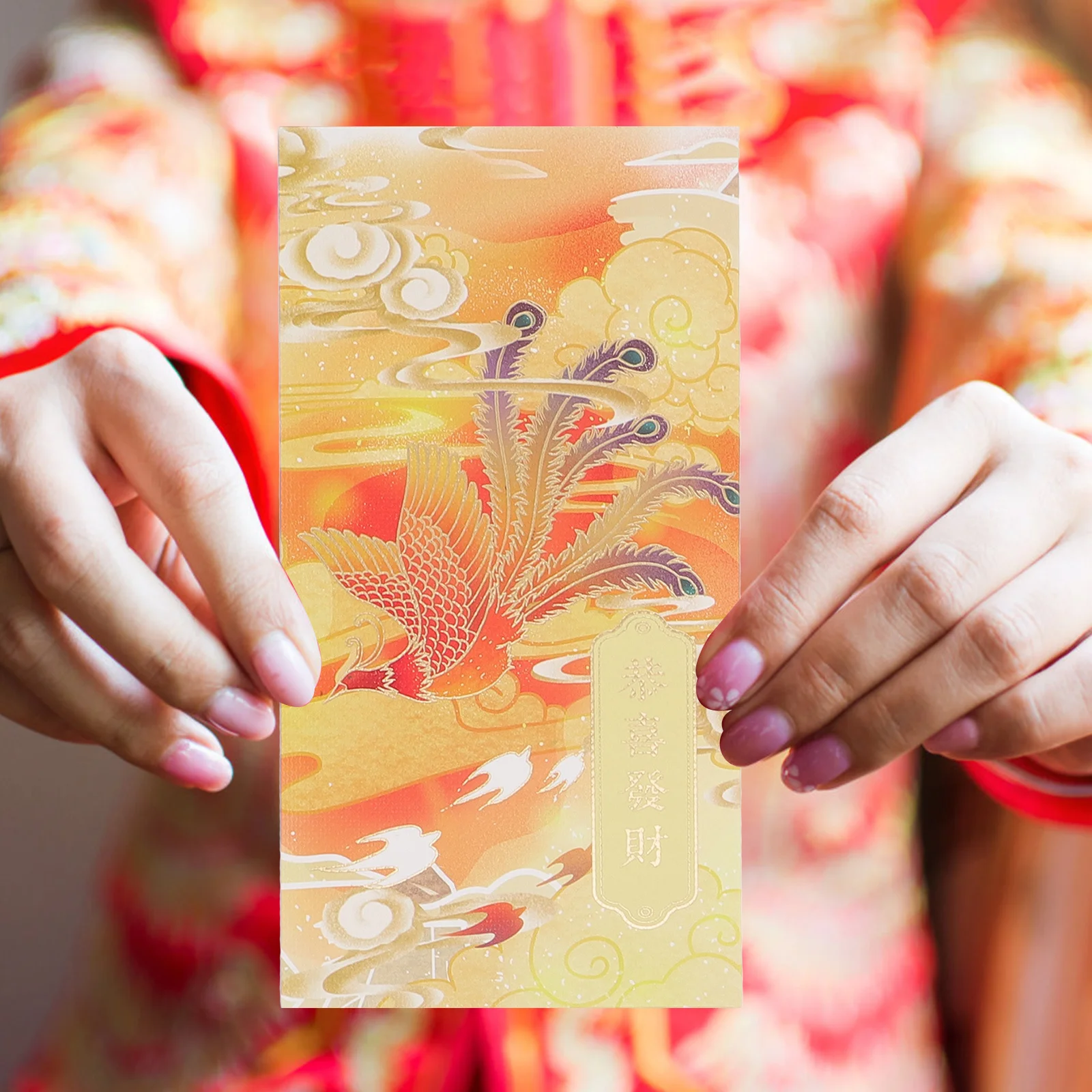 

24Pcs Creative Red Packets Sturdy Money Storage Pouches with Auspicious Words for Chinese New Year Wedding Family Celebration