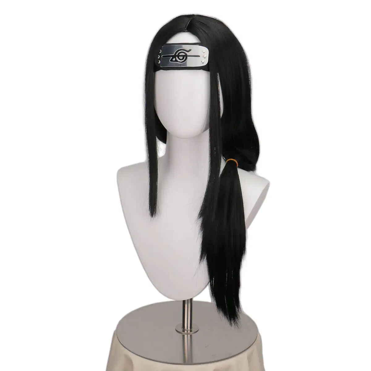 Hitzebeständige Kunsthaar-Anime-Cosplay-Perücke: Uchiha Itachi Cosplay-Perücke, lange, glatte, schwarze Perücke