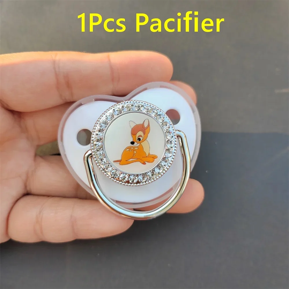 2024 Disney Reindeer Baby Pacifier Baby Teaser BPA-free Bling Bling Pacifier Baby Bath Gift chupetes de bebe 0-18 months