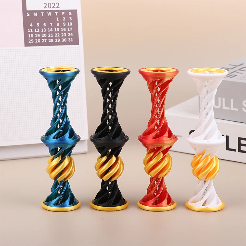 3D Impresso Impossível Cono Pirâmide Passthrough Escultura Parafuso Haste Bola Liberação Brinquedo de Alívio do Estresse