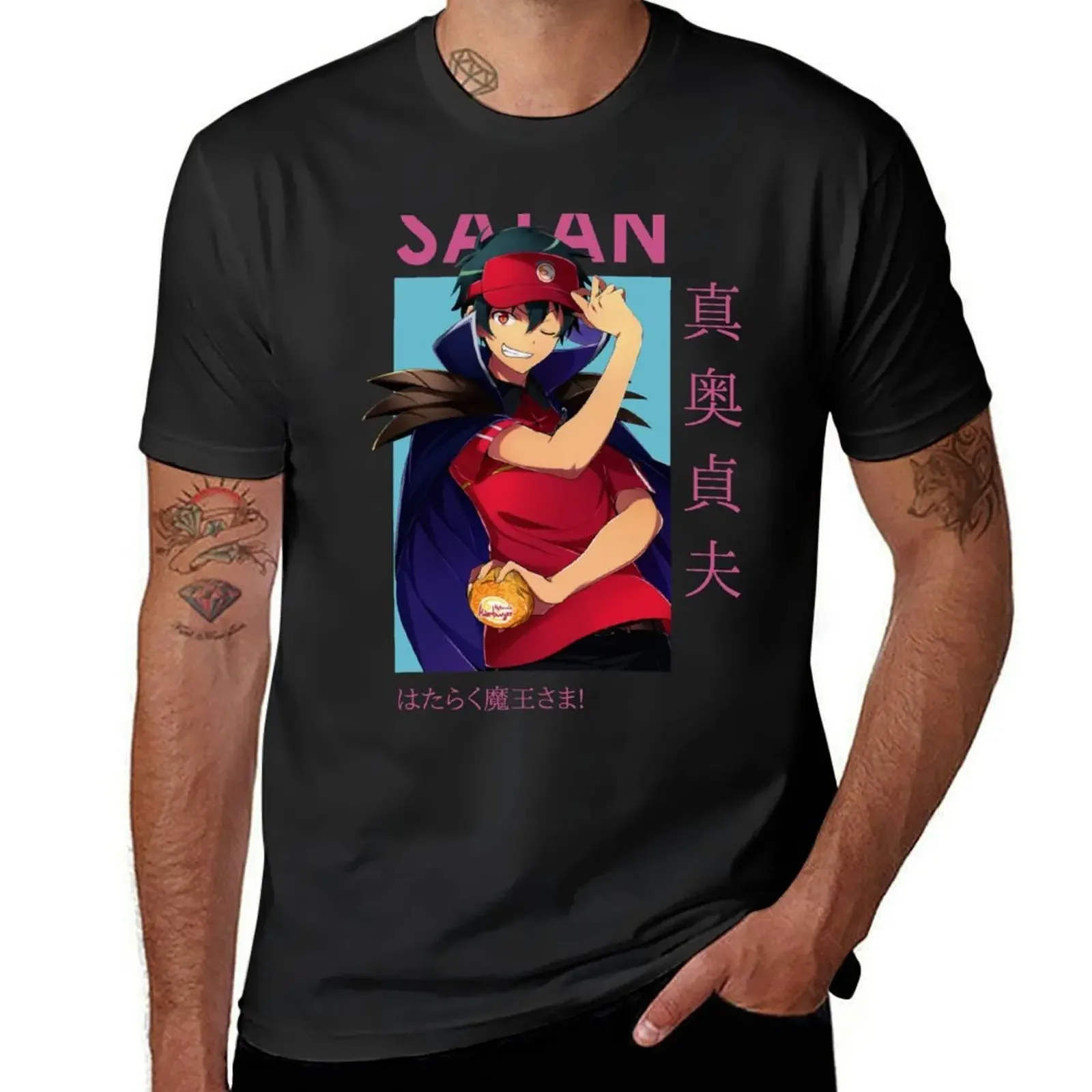 Satan The Devil Is a Part-Timer Card Anime T-Shirt oversized t shirt man clothes luxury clothes men