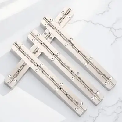

4pcs Long Piano Hinges 200x17x180 Nickel Finish Wooden Box Metal Jewelry Case Smooth Functional Craft DIY Projects