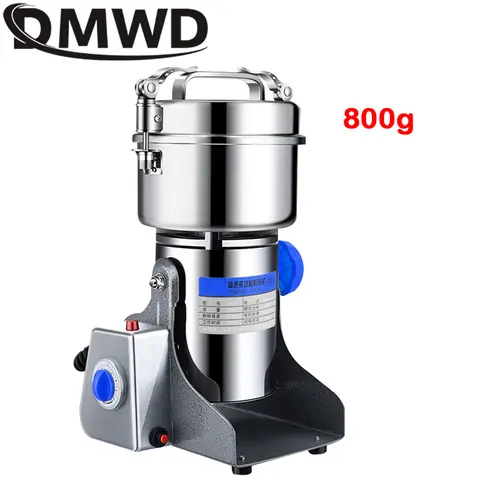800g 곡물 향신료 Hebals 곡물 커피 건조 식품 분쇄기 밀 연삭기 Gristmill 가정 의학 밀가루 분말 분쇄기