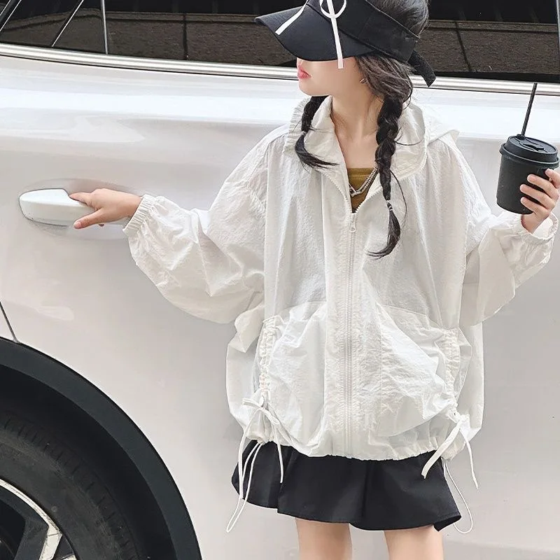 Girls' Sunscreen Clothes 2026 New Children's Summer Jacket Thin and Comfortable Kids Outwear Coat