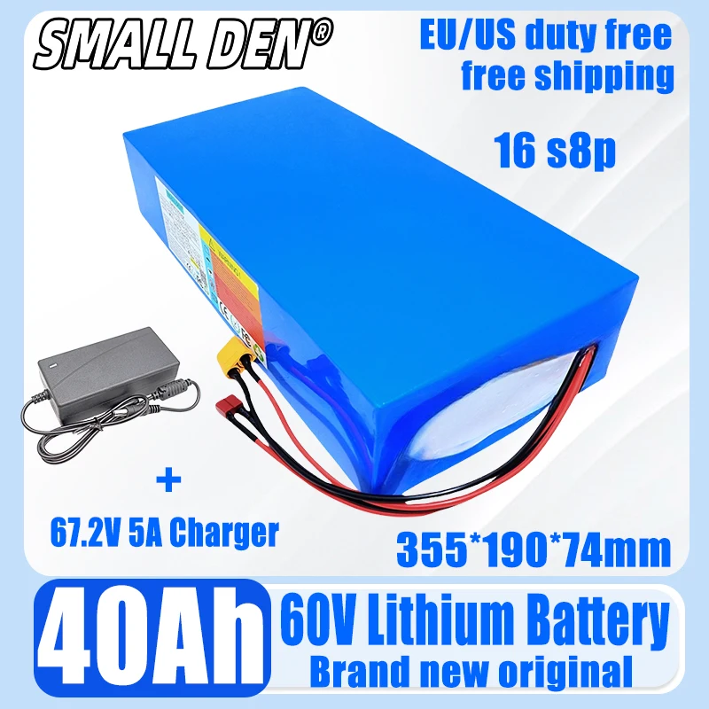 

60V 40Ah 21700 Brand new lithium battery battery pack 16S8P 1000-3000W high-power suitable for various transportation vehicles