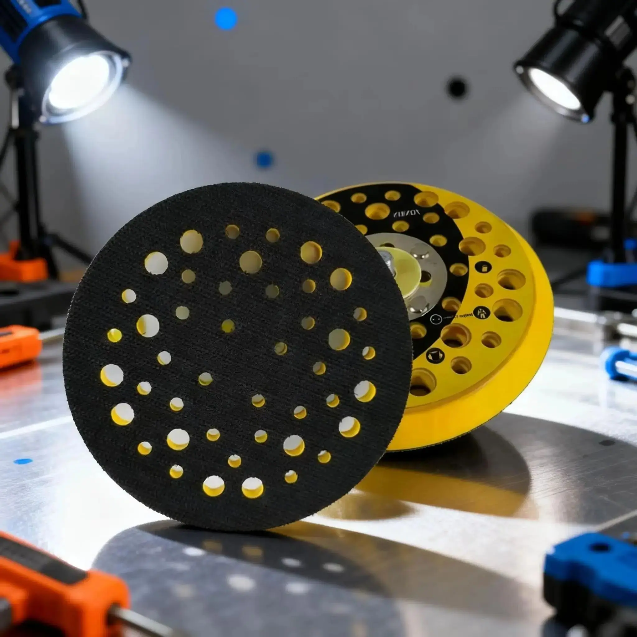 

MIRKA 5-Inch 125mm Pneumatic Sandpaper Holder Sticky Disc Base Tray for Sander General Purpose Grinding Machine