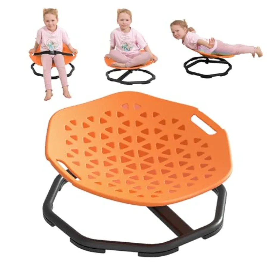 

Сенсорное вращающееся кресло для людей с аутизмом: улучшенное поворотное кресло с ручками, улучшающее концентрацию и равновесие, идеально подходит для игр в помещении и на улице.