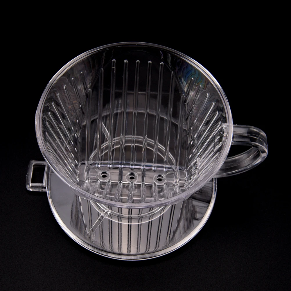 Clear Coffee Filter Cup Cone Drip Dripper Maker Brewer Holder Plastic Reusable