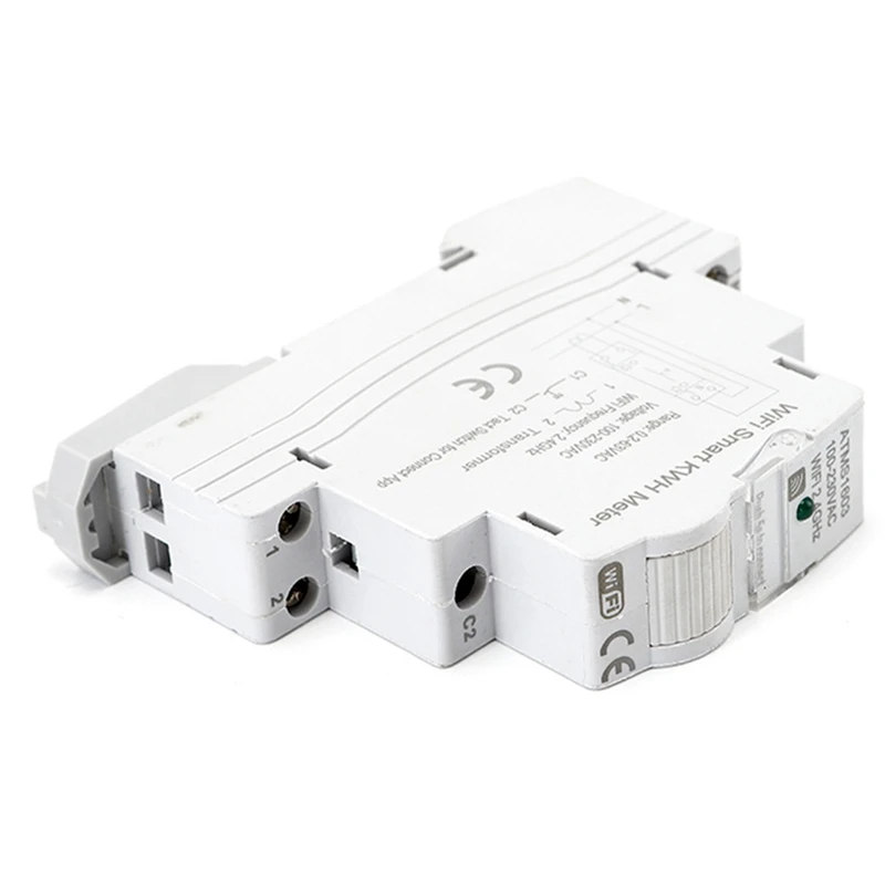 مقياس طاقة ذكي Tuya أحادي الطور بواي فاي ، سكة دين ، مقياس فولتميتر قياس مسبق ، مقياس التيار الكهربائي ، ATMS1603 ، 1