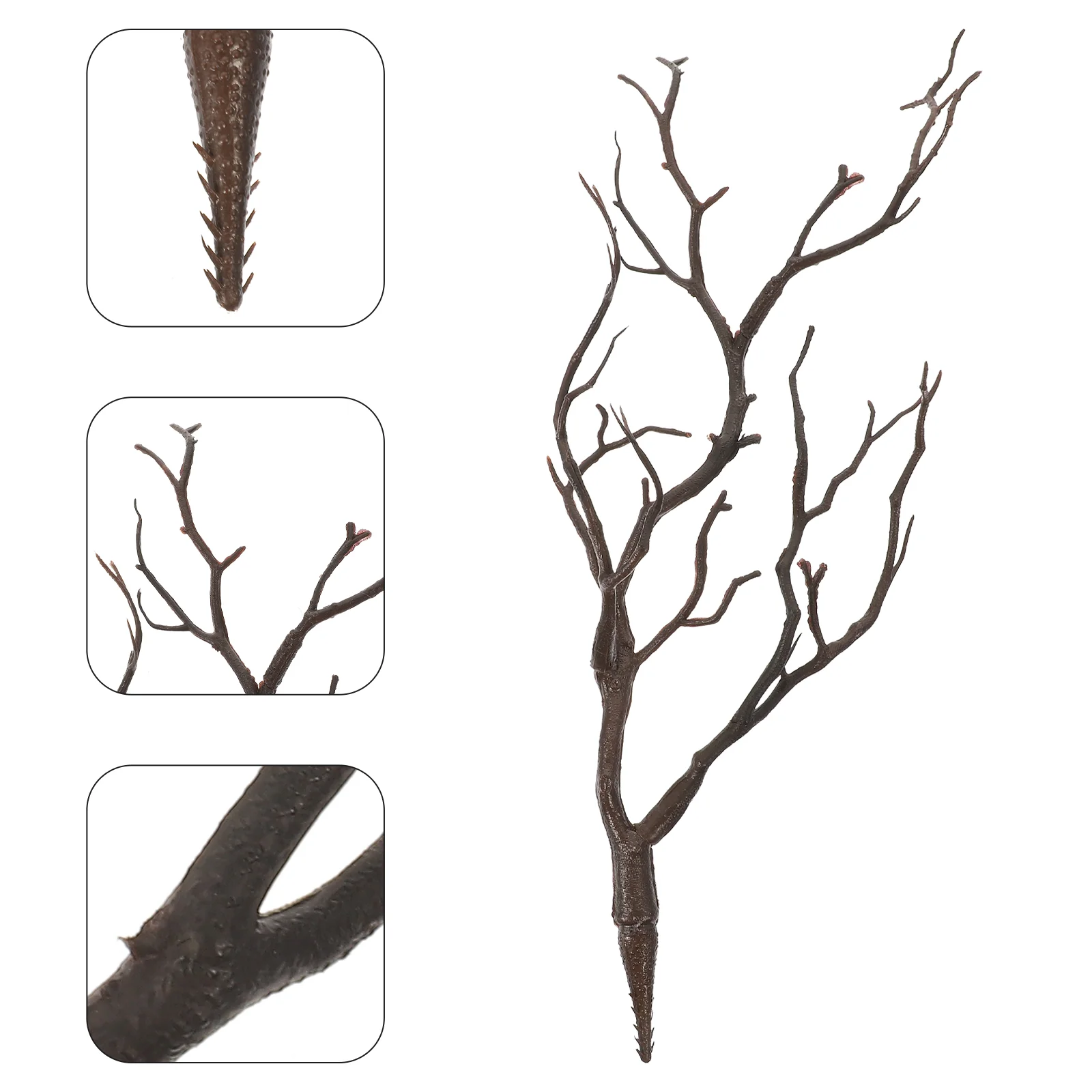 4 Pcs Halloween Decoration Tree Branch Emulation Branches Plants Fake Dry Decors DIY Twigs Artificial Antler Stem Accessory