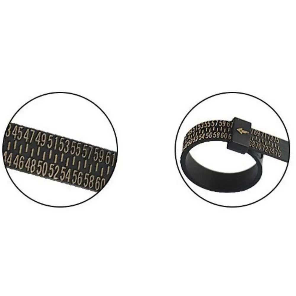 Accurate Measurement Ring Measuring Tape Portable Easy Operation Ring Measuring Band Black/White