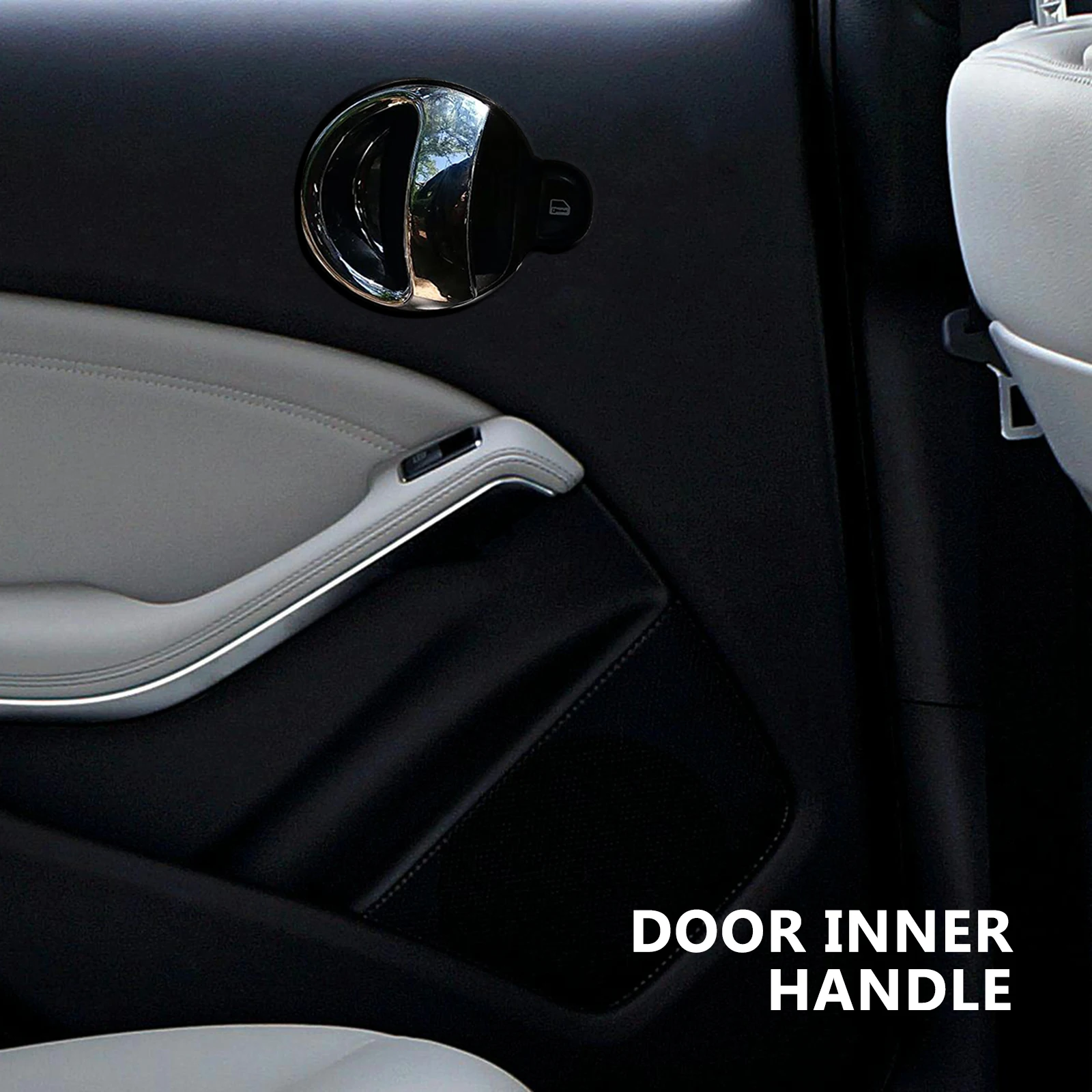 

1 Pair Chrome Interior Car Handles Set For 19299614 19299613 Durable Abs Stylish Automotive Side Door Handle Decor Accessories