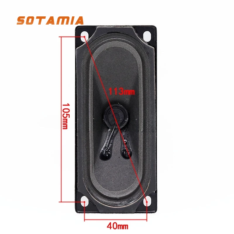 SOTAMIA 2Pcs 50*120mm Full Range Speaker 8 Ohm 10W Anti-magnetic Rectangular Speaker Sound Music Home Audio Loudspeaker 120*50