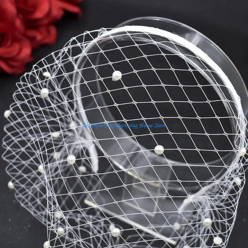 E56A Forehead Bride Veil Headband Wedding Veil Bridal Shower Veil Bride Headpieces