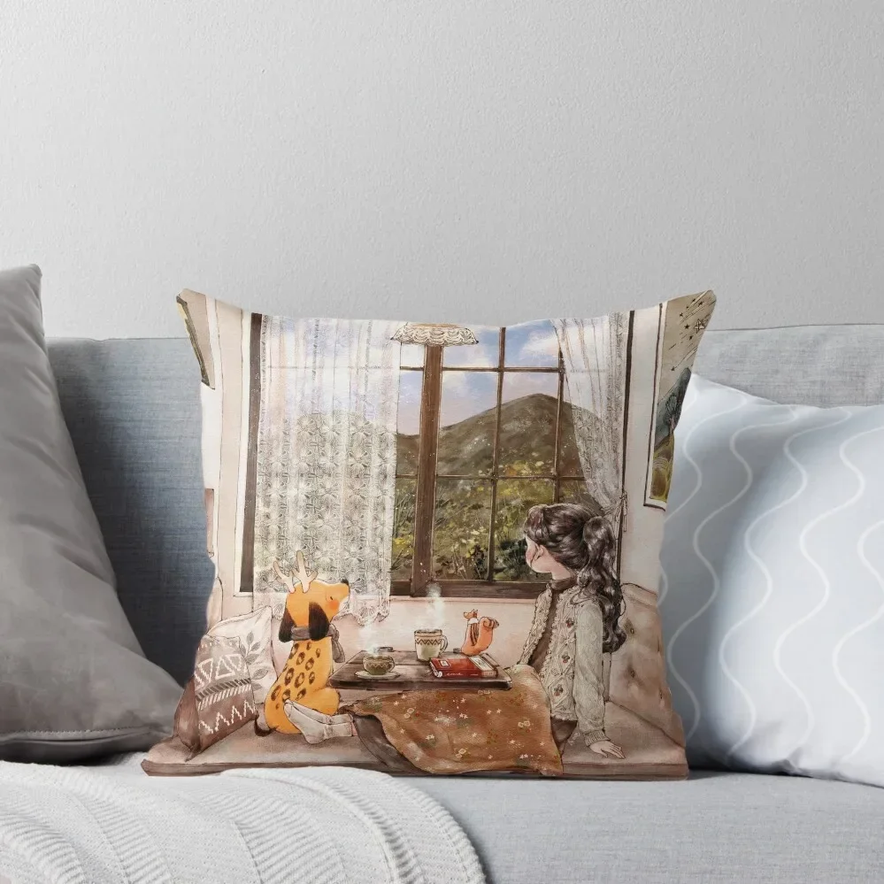 An Afternoon of sudden delight Throw Pillow Rectangular Cushion Cover covers for pillows pillow