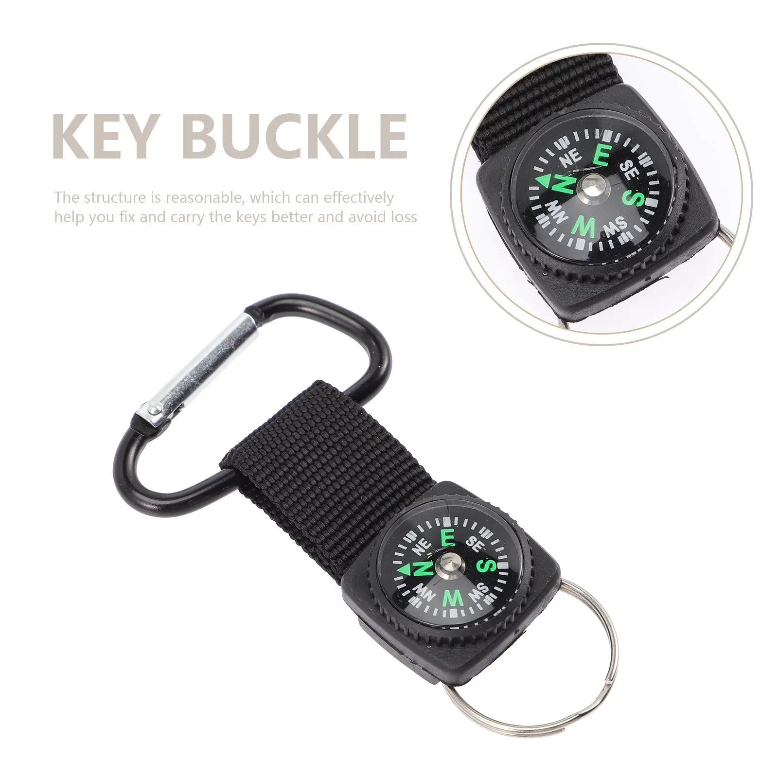 18pcs Keychain Compass Reusable Lightweight Durable Camping Adventure Party Favors For Bulk Keychains Outdoor