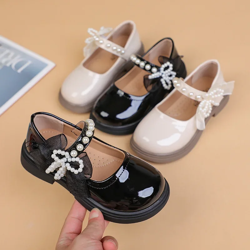 Spring Autumn Girls Slip-on Soft-soled Mary Jane Princess Shoes Kids Flat Non-Slip Buckle Loafers Children Casual School Shoes