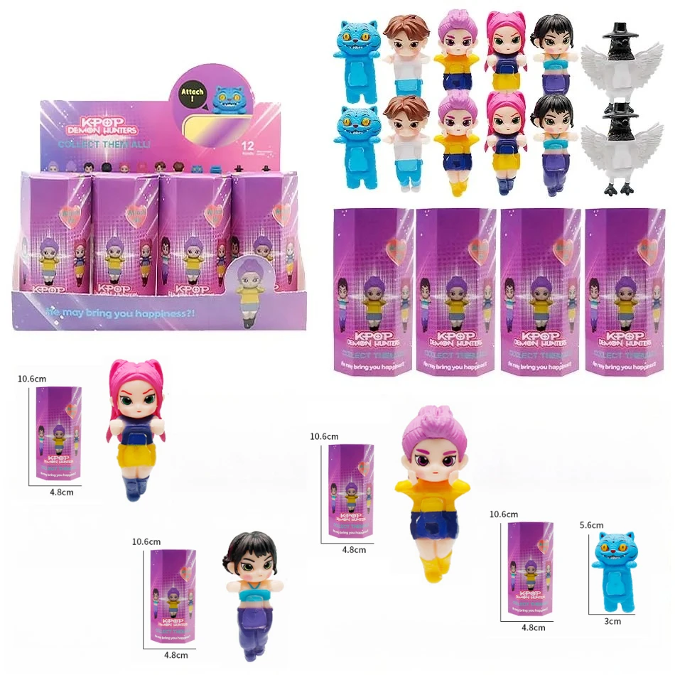 1-12 SZT. Blind Box K-Pop Demon Hunters Rumi Aileen Cera Figurki Postaci Zabawki Lalki dla Fanów Dzieci Prezent na Urodziny Boże Narodzenie