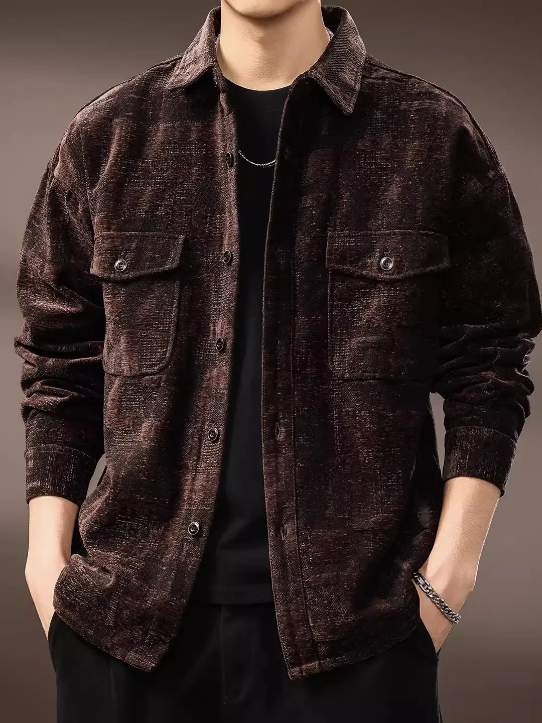 

Повседневная мужская рубашка с длинным рукавом, с цветочной вышивкой, большого размера, премиум-класса, в американском ретро-стиле, дышащая, удобная, хлопковая, весенняя.